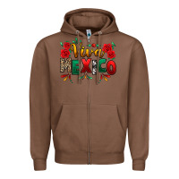 Chestnut Viva Mexico Cinco De Mayo Zipper Hoodie - texasbilliewilder