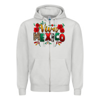 Dove Grey Viva Mexico Cinco De Mayo Zipper Hoodie - texasbilliewilder