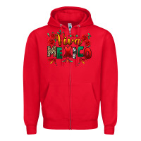 Red Viva Mexico Cinco De Mayo Zipper Hoodie - texasbilliewilder
