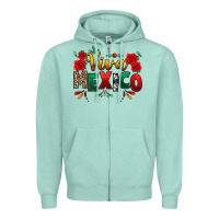 Seafoam Viva Mexico Cinco De Mayo Zipper Hoodie - texasbilliewilder