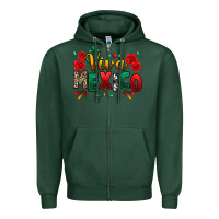 Sports Green Viva Mexico Cinco De Mayo Zipper Hoodie - texasbilliewilder