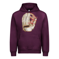 Mauve Wine Catchers Mitt Fa Element Urban Hoodie - FaDigitalArtStudio