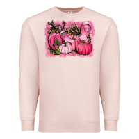 Pale Pink cancer pumpkins Premium Sweatshirt - CowGirlArtShop