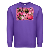 Purple cancer pumpkins Premium Sweatshirt - CowGirlArtShop