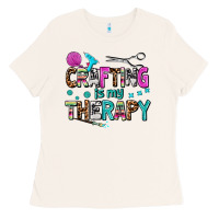 Crafting Is My Therapy Ladies Tee | Teevron