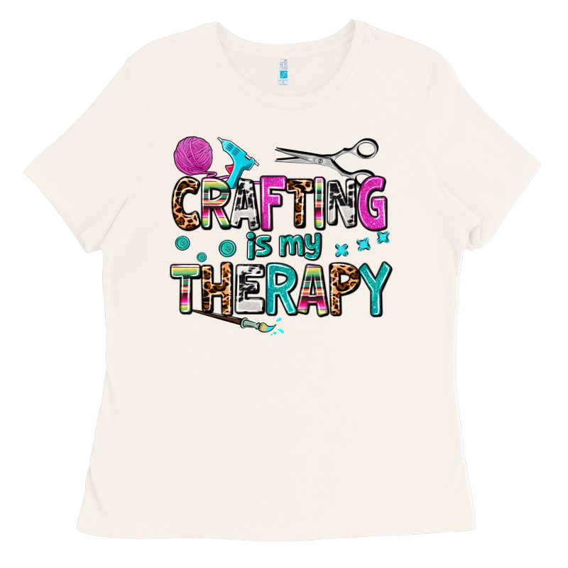 Crafting Is My Therapy Ladies Tee by AdoDesignShop | Teevron