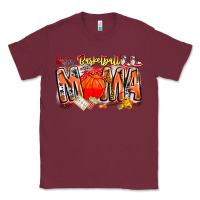 Burgundy basketball mama Classic Tee - CowhideDigitalArt