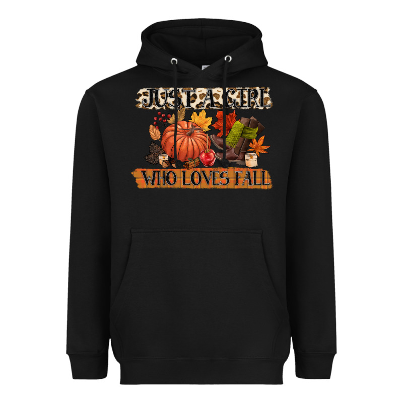 Just A Girl Who Loves Fall Heavyweight Hoodie by CowGirlArtShop | Teevron