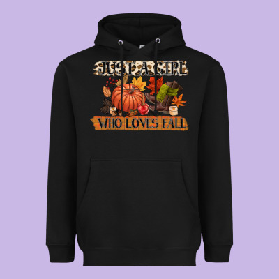 Just A Girl Who Loves Fall Heavyweight Hoodie Designed By Cowgirlartshop