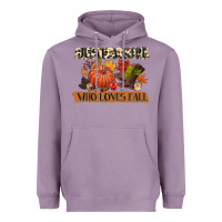 Lavender just a girl who loves fall Heavyweight Hoodie - CowGirlArtShop