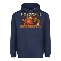 Navy just a girl who loves fall Heavyweight Hoodie - CowGirlArtShop
