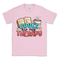 Bubblegum Pink books are my therapy Classic Tee - MaliasSmallBusiness