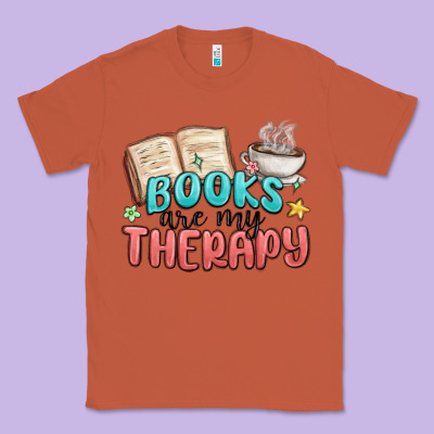 Books Are My Therapy Classic Tee Designed By Maliassmallbusiness