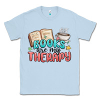 Dusty Blue books are my therapy Classic Tee - MaliasSmallBusiness
