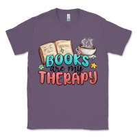 Lavender books are my therapy Classic Tee - MaliasSmallBusiness