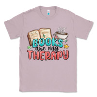 Lilac books are my therapy Classic Tee - MaliasSmallBusiness