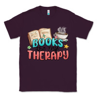 Plum books are my therapy Classic Tee - MaliasSmallBusiness