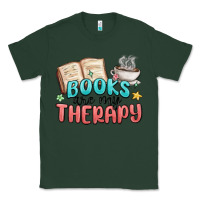 Sports Green books are my therapy Classic Tee - MaliasSmallBusiness