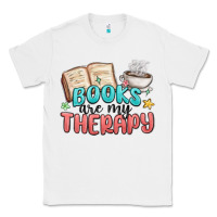 White books are my therapy Classic Tee - MaliasSmallBusiness