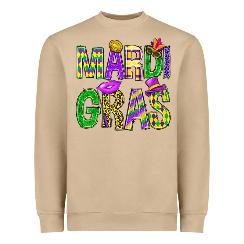 Mardi Gras Carnaval Mask Heavyweight Sweatshirt by BundleAndBundleShop | Teevron