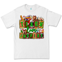White teach love inspire with Christmas and teacher elements Premium Tee - AdoDesignShop