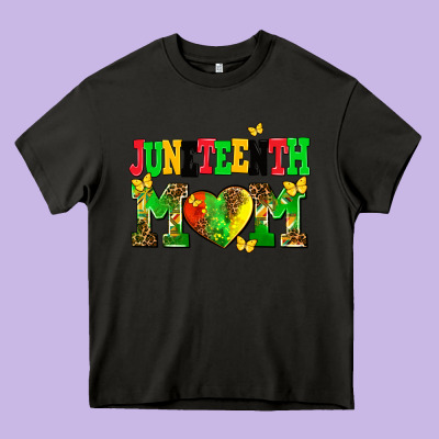 Juneteenth Mom Heavy Core Tee Designed By Adodesignshop