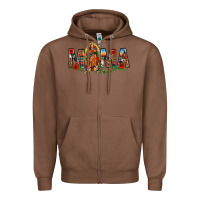 Chestnut Our Lady of Guadalupe Mama Zipper Hoodie - texasbilliewilder