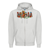 Dove Grey Our Lady of Guadalupe Mama Zipper Hoodie - texasbilliewilder