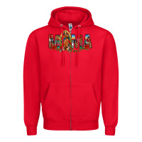 Red Our Lady of Guadalupe Mama Zipper Hoodie - texasbilliewilder