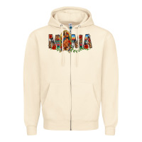 Sandshell Our Lady of Guadalupe Mama Zipper Hoodie - texasbilliewilder