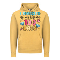 Vintage Mustard i sparkled my way through 100 days Vintage Hoodie - MaliasSmallBusiness