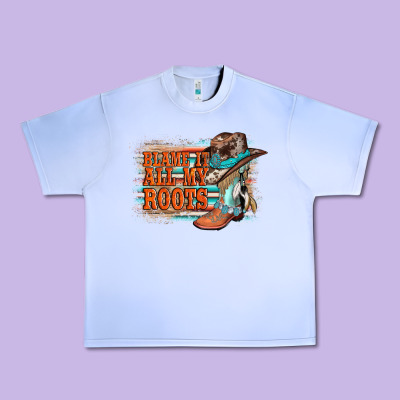 Blame It All My Roots Urban Heavy Tee Designed By Adodesignshop