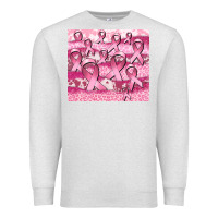 Oatmeal Heather ribbon  breast cancer Premium Sweatshirt - CowGirlArtShop