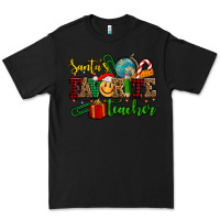 Black santa's favorite teacher Premium Tee - AdoDesignShop