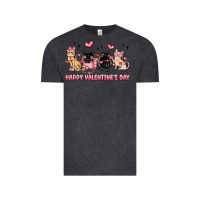 Vintage Black happy valentines day cats Vintage Tee - MaliasSmallBusiness
