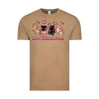 Vintage Coffee happy valentines day cats Vintage Tee - MaliasSmallBusiness