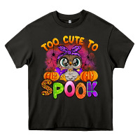 Asphalt too cute to spook with owl Heavy Core Tee - Artiststas