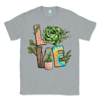 Heather Grey plant love Classic Tee - NancyCooperArtShop