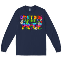 Navy LGBTQ+ Don't Hide Your Pride Long Sleeve Tee - BundleAndBundleShop