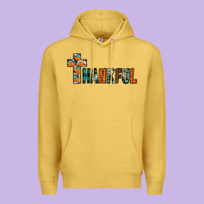 Thankful Premium Hoodie Designed By Jahusdesignshop