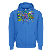 True Royal Mardi Gras Nurse Zipper Hoodie - NancyCooperArtShop
