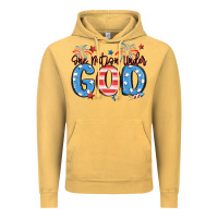Vintage Mustard one nation under god Vintage Hoodie - MaliasSmallBusiness