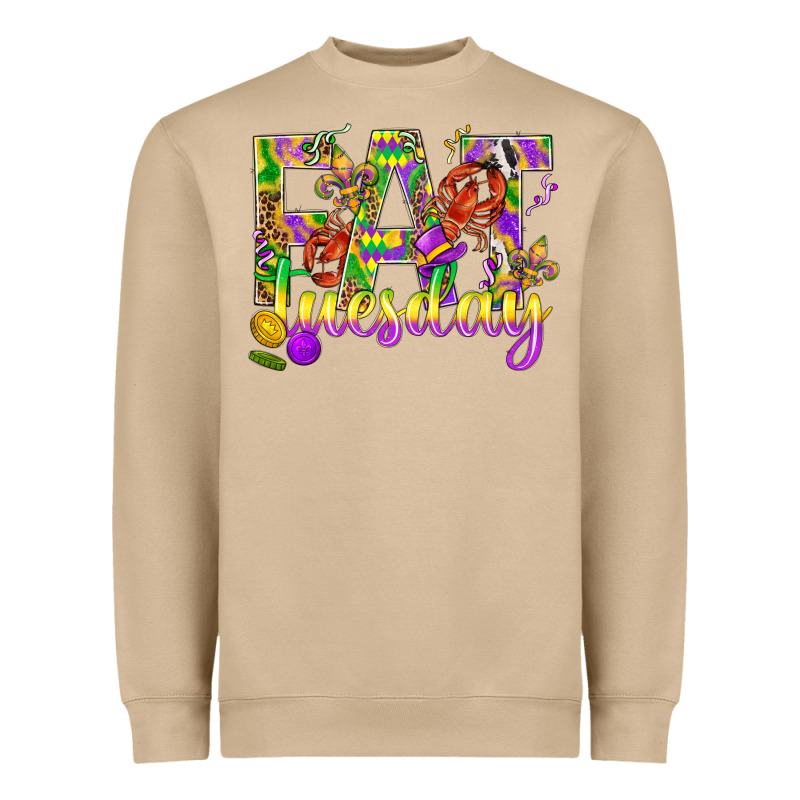 Mardi Gras Fat Tuesday Heavyweight Sweatshirt by BundleAndBundleShop | Teevron