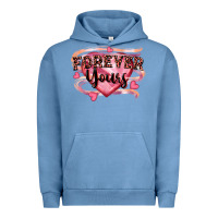 Pigment Pebble Blue forever yours Urban Hoodie - FaDigitalArtStudio
