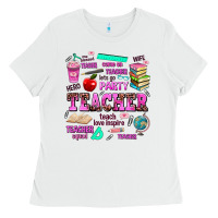 White come on teacher lets go party Ladies Tee - AdoDesignShop