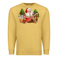 Antique Gold christmas santa coffee cups Premium Sweatshirt - CowGirlArtShop