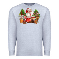 Heather Grey christmas santa coffee cups Premium Sweatshirt - CowGirlArtShop