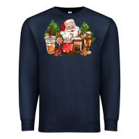Navy christmas santa coffee cups Premium Sweatshirt - CowGirlArtShop