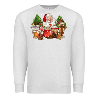 Oatmeal Heather christmas santa coffee cups Premium Sweatshirt - CowGirlArtShop