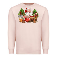Pale Pink christmas santa coffee cups Premium Sweatshirt - CowGirlArtShop